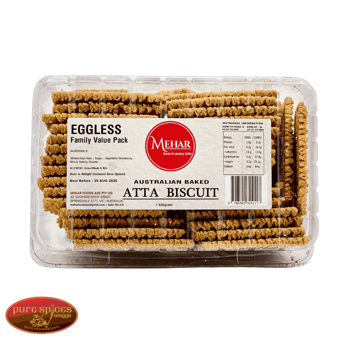 Mehar Eggless Namkeen Atta Biscuit 1kg