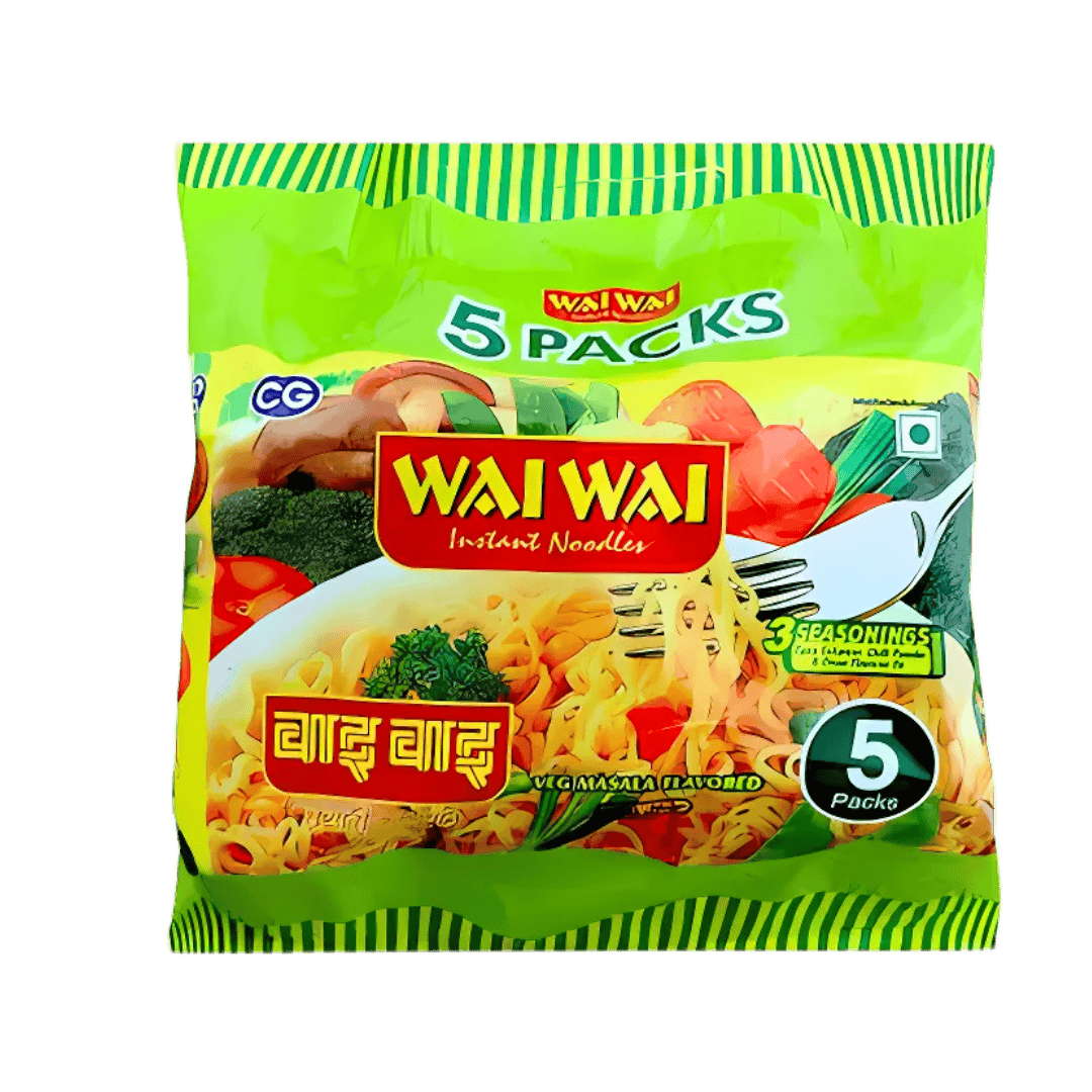 Wai Wai Veg Noodles 5pk Veg