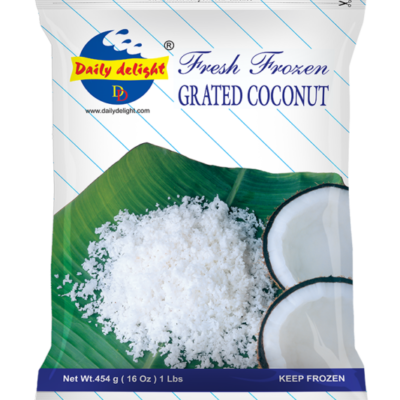 daily delight grated coconut 454g