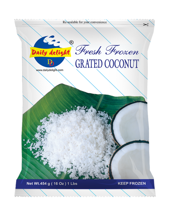 daily delight grated coconut 454g