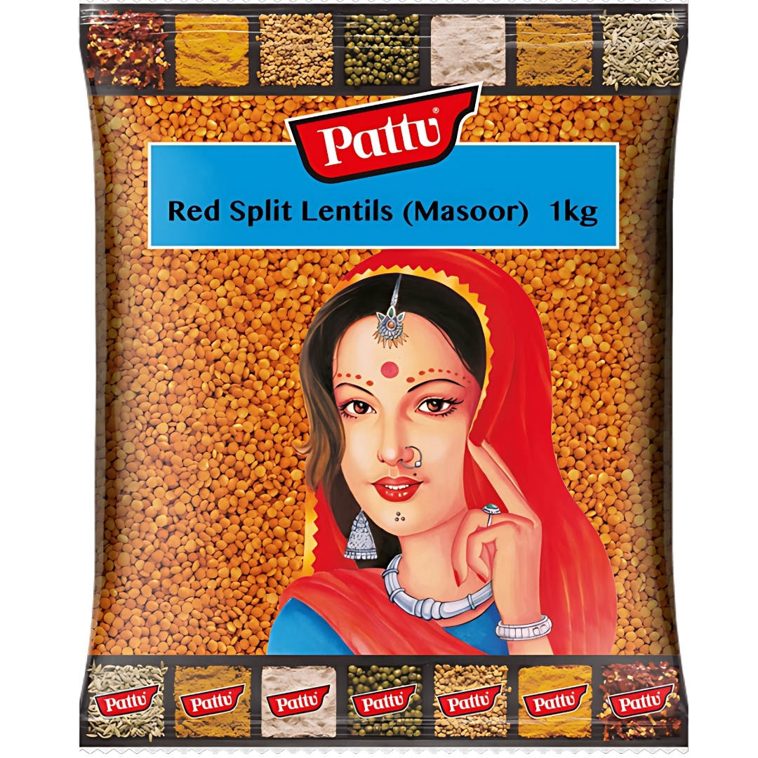 Pattu Red Split Lentils (Masoor) 1kg Pattu Red Split Lentils