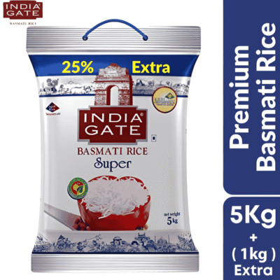India Gate Super Basmati Rice 5+1kg
