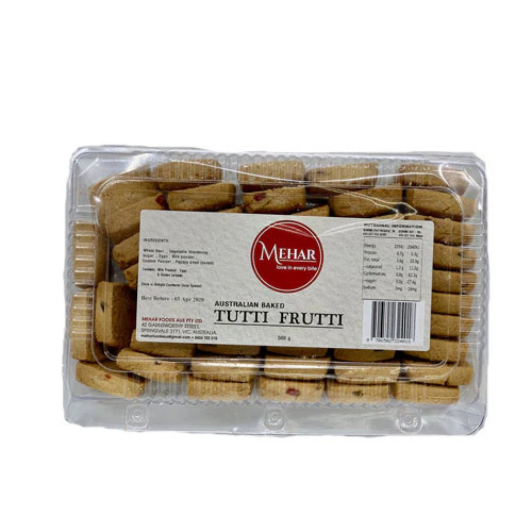 Mehar Tutti Fruity Biscuit 500g
