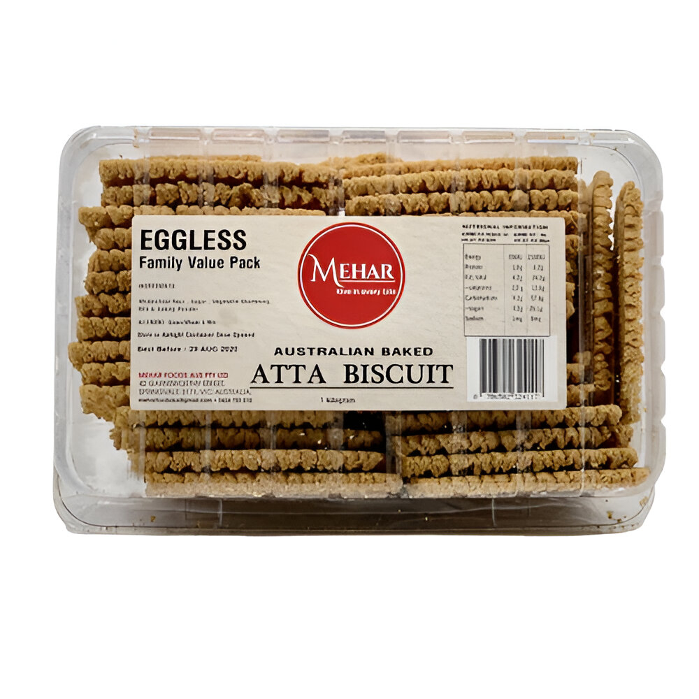 Mehar Eggless Desi Ghee Atta Biscuit 1kg